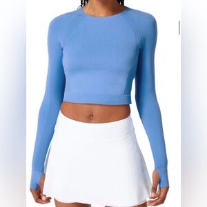 Sweaty Betty Athlete Seamless Long Sleeve Crop Top